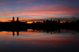 Bad Waldsee im Sonnenuntergang